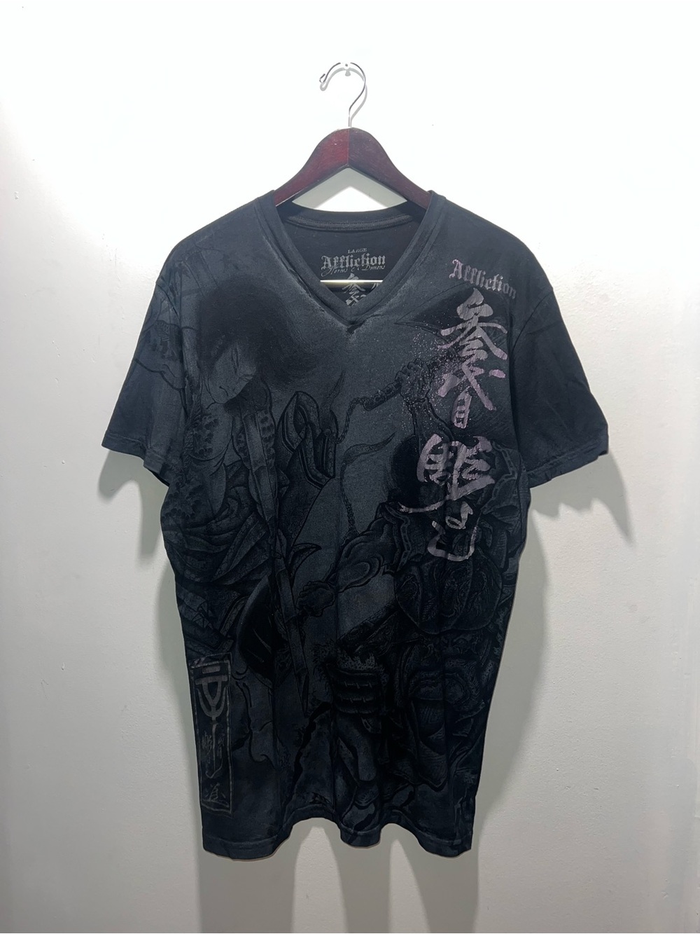 👕🌶 Y2K Affliction Heroes & Demons By Horiyoshi Samurai AOP T-Shirt